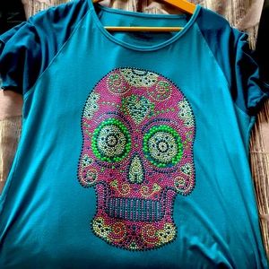 Ay Guey! XL shirt! QUALITY STONED Skull shirt